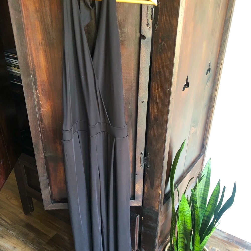 Guess Halter Wide Leg Dressy Black Jumper Jumpsuit